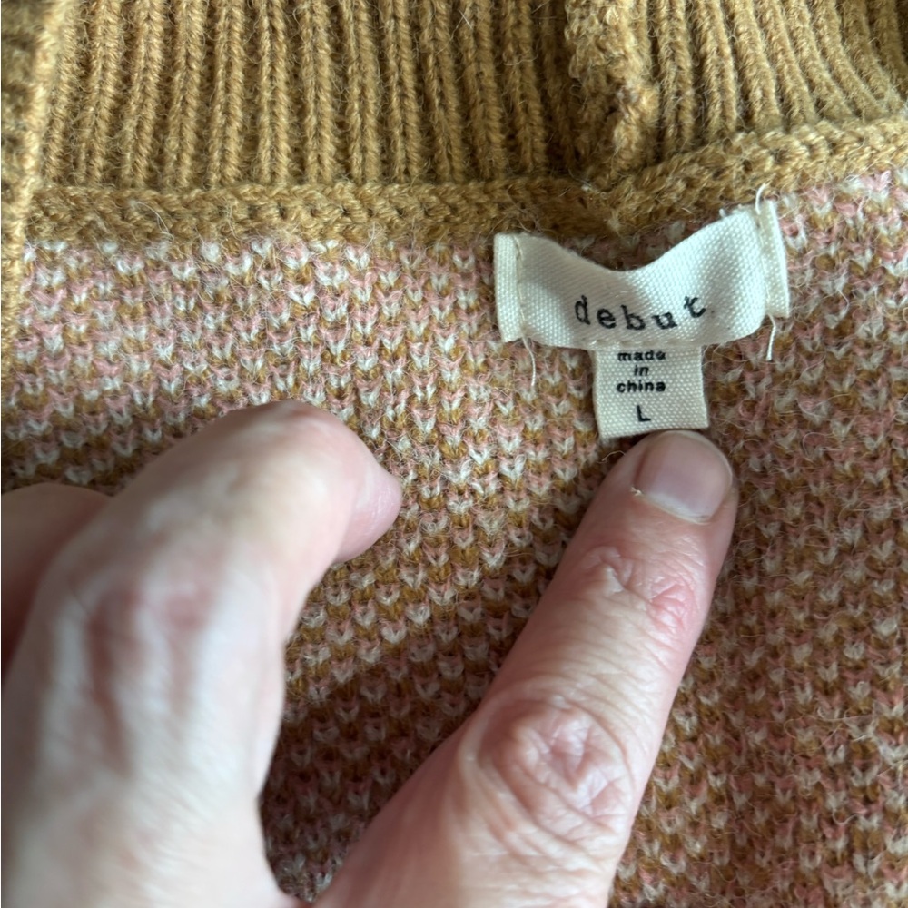 Debut Colorful Patchwork Cardigan Sweater - Picture 5 of 6